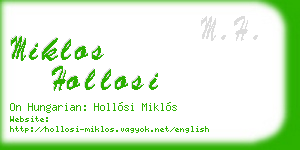 miklos hollosi business card